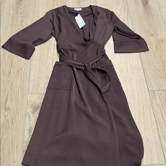 Frank & Oak Dresses & Skirts - Frank & Oak Deep Brown Midi Dress